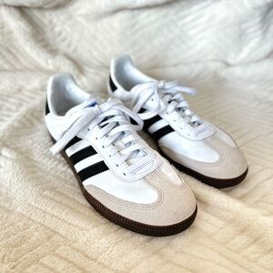 Adidas Samba OG White and Black Sneakers W9.5